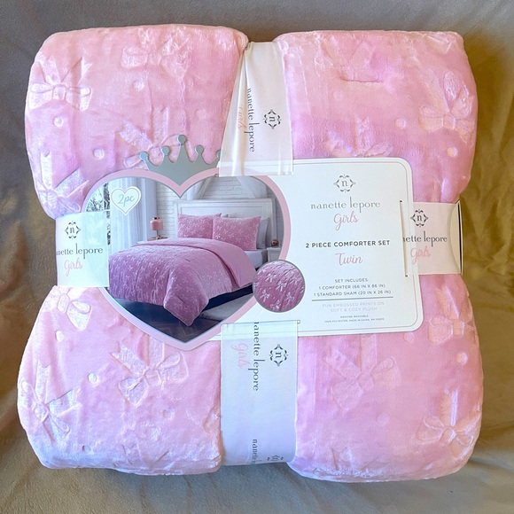 Pink Bow Comforter Set - Picture 4 of 4